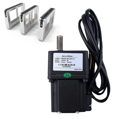 24V 40W Brushless Servo Motor, 1: 50 แผ่นดิน Gearbox มอเตอร์ DC ทอร์คสูงสําหรับการควบคุมการเข้าถึงประตู Turntile