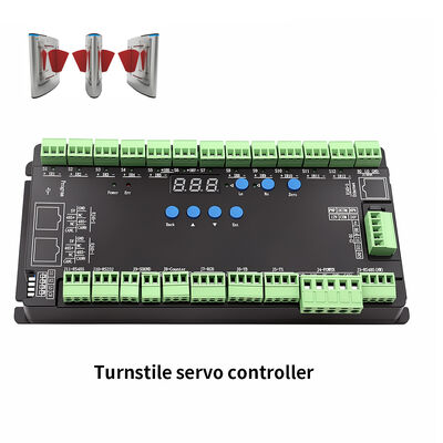 DC20~30V ตัวควบคุมเซอร์โวเทิร์นสไตล์ RS232, RS485, CAN, รองรับการสื่อสาร Modbus -25~55°C, เหมาะสำหรับ Speed Gates, Wing Gates และ Swing Gates
